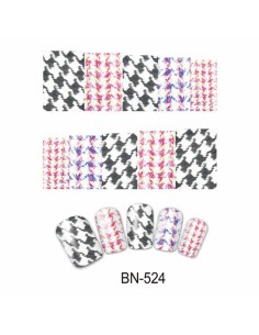 BN-524 | Τατουάζ νερού, πλεκτό pied de poule | Water...