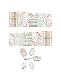 BN-527 | Τατουάζ νερού, πλεκτό εμπριμέ | Water transfer