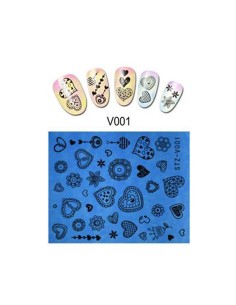 STZ-V001 | Τατουάζ νερού, λουλούδια και καρδούλες μαύρα |...