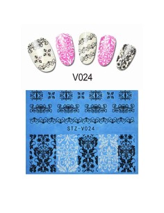 STZ-V024 | Τατουάζ νερού, δαντέλα μαύρη και λευκή  |...