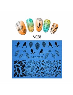 STZ-V028 | Τατουάζ νερού, φτερά και πουλιά μαύρα | Water...