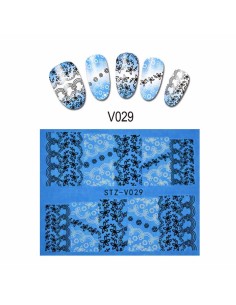 STZ-V029 | Τατουάζ νερού, δαντέλα μαύρη και λευκή  |...