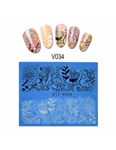STZ-V034 | Τατουάζ νερού, λουλούδια...