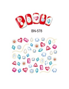 BN-578 | Τατουάζ νερού, πετράδια πολύχρωμα | Water transfer