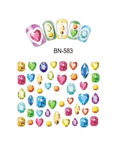BN-583 | Τατουάζ νερού, πετράδια πολύχρωμα | Water transfer