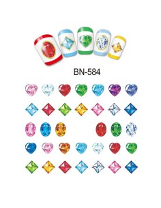 BN-584 | Τατουάζ νερού, πετράδια πολύχρωμα | Water transfer