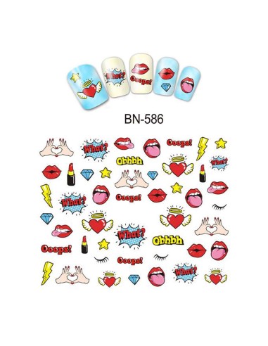 BN-586 | Τατουάζ νερού, διάφορα logos...