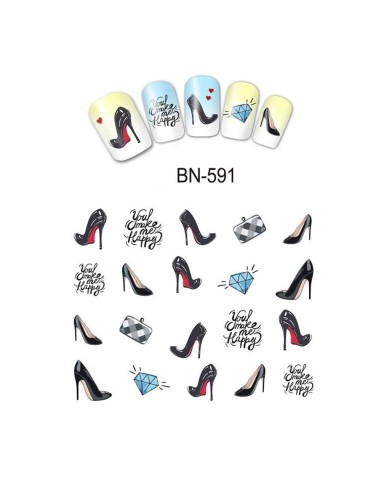 BN-591 | Τατουάζ νερού, γόβες στιλέτο...