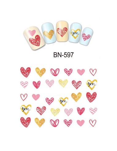 BN-597 | Τατουάζ νερού, καρδούλες |...