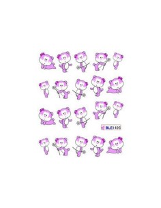 BLE1495 | Τατουάζ νερού, αρκουδάκια cartoon | Water transfer