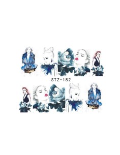 STZ-182 | Τατουάζ νερού, fashion girl | Water transfer