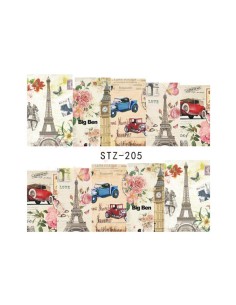 STZ-205 | Τατουάζ νερού, ευρωπαϊκά μνημεία | Water transfer