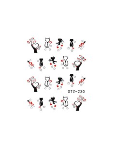 STZ-230 | Τατουάζ νερού, cats and love | Water transfer