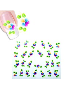 XF1083 | Τατουάζ νερού, λουλούδια πολύχρωμα | Water transfer
