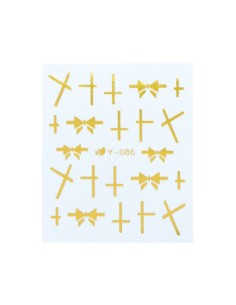 Y-086 | Τατουάζ νερού, χρυσό σχέδιο με φιόγκους | Water...