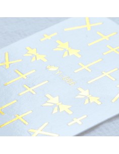 Y-086 | Τατουάζ νερού, χρυσό σχέδιο με φιόγκους | Water... 2