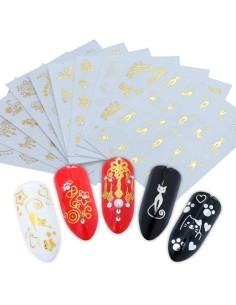 Y-073 | Τατουάζ νερού, χρυσό σχέδιο κόσμημα | Water transfer 2