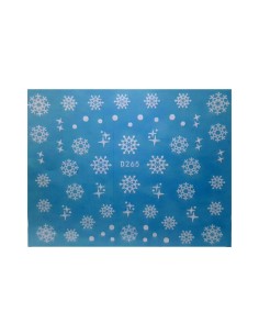 D265 | Τατουάζ νερού, χιονονιφάδες και αστεράκια σε λευκό...