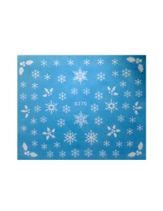 D270 | Τατουάζ νερού, χιονονιφάδες και γκι σε λευκό |...