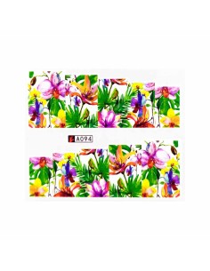 A094 | Τατουάζ νερού, λουλούδια πολύχρωμα | Water transfer