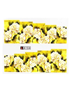 A104 | Τατουάζ νερού, τριαντάφυλλα μπεζ - κίτρινα | Water...