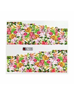 A105 | Τατουάζ νερού, λουλούδια πολύχρωμα | Water transfer