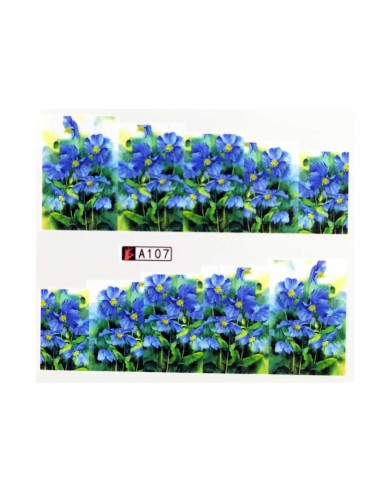 A107 | Τατουάζ νερού, λουλούδια μπλε...