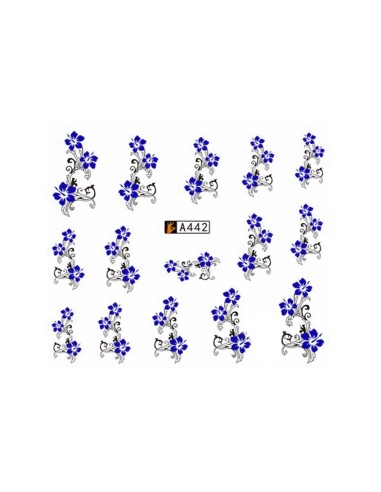 A442 | Τατουάζ νερού, λουλούδια μπλε...