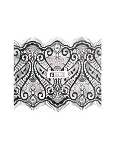 A640 | Τατουάζ νερού, μαύρη δαντέλα | Water transfer