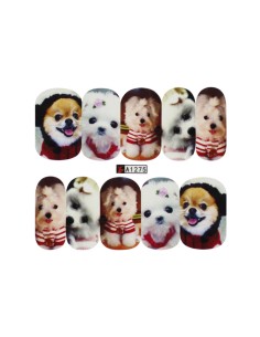 A1275 | Τατουάζ νερού, μικρά σκυλάκια  | Water transfer