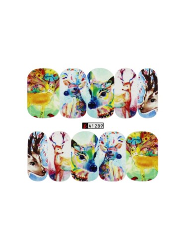 A1289 | Τατουάζ νερού, ελάφια...