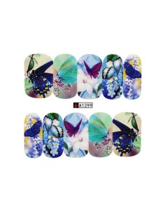 A1299 | Τατουάζ νερού, πεταλούδες πολύχρωμες | Water...