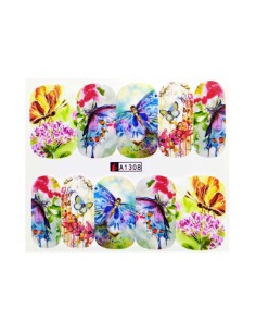 A1308 | Τατουάζ νερού, πεταλούδες πολύχρωμες | Water...