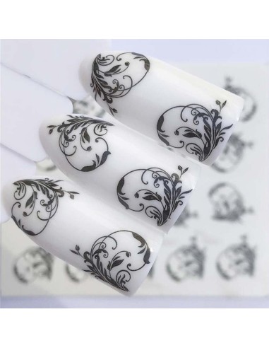 A603 | Τατουάζ νερού, μαύρα λουλούδια...