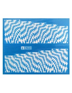 B290 | Τατουάζ νερού, γεωμετρικό σχέδιο λευκό | Water...