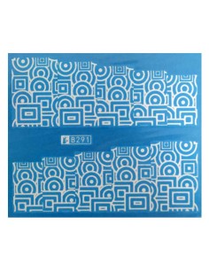 B291 | Τατουάζ νερού, γεωμετρικό σχέδιο λευκό | Water...