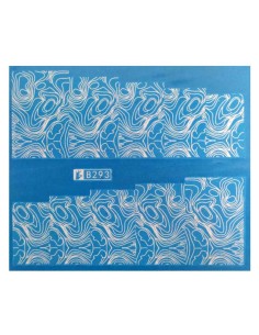 B293 | Τατουάζ νερού, αφηρημένο σχέδιο λευκό | Water...