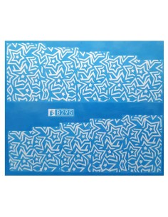 B295 | Τατουάζ νερού, αστέρια λευκά | Water transfer