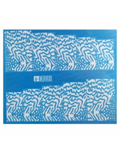 B302 | Τατουάζ νερού, animal print λευκό | Water transfer