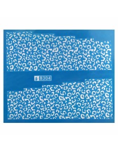 B304 | Τατουάζ νερού, animal print λευκό | Water transfer