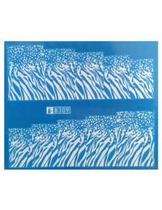 B309 | Τατουάζ νερού, animal print λευκό | Water transfer