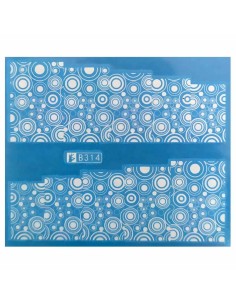 B314 | Τατουάζ νερού, κύκλοι λευκοί | Water transfer