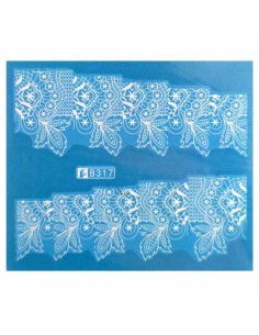 B317 | Τατουάζ νερού, δαντέλα λευκή | Water transfer