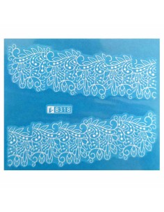 B318 | Τατουάζ νερού, δαντέλα λευκή | Water transfer