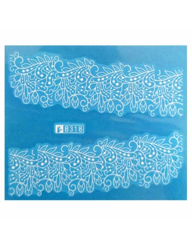 B318 | Τατουάζ νερού, δαντέλα λευκή |...