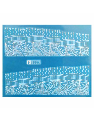 B323 | Τατουάζ νερού, δαντέλα λευκή |...