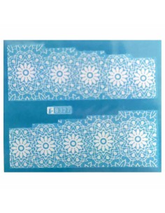 B327 | Τατουάζ νερού, δαντέλα λευκή | Water transfer