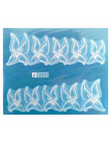 B332 | Τατουάζ νερού, λουλούδια λευκά...