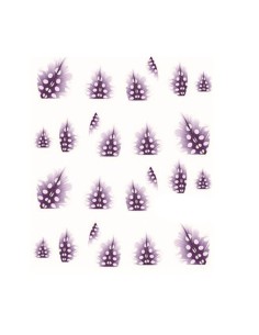 BLE1677A | Τατουάζ νερού, φτερά πουά μωβ | Water transfer