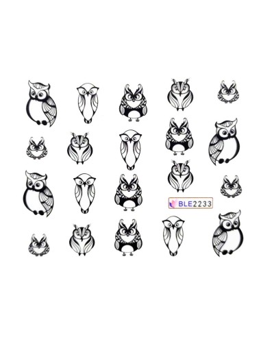 BLE2233 | Τατουάζ νερού, κουκουβάγιες...